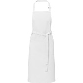 Andrea schort van 240 g/m² met verstelbare nekband - Wit